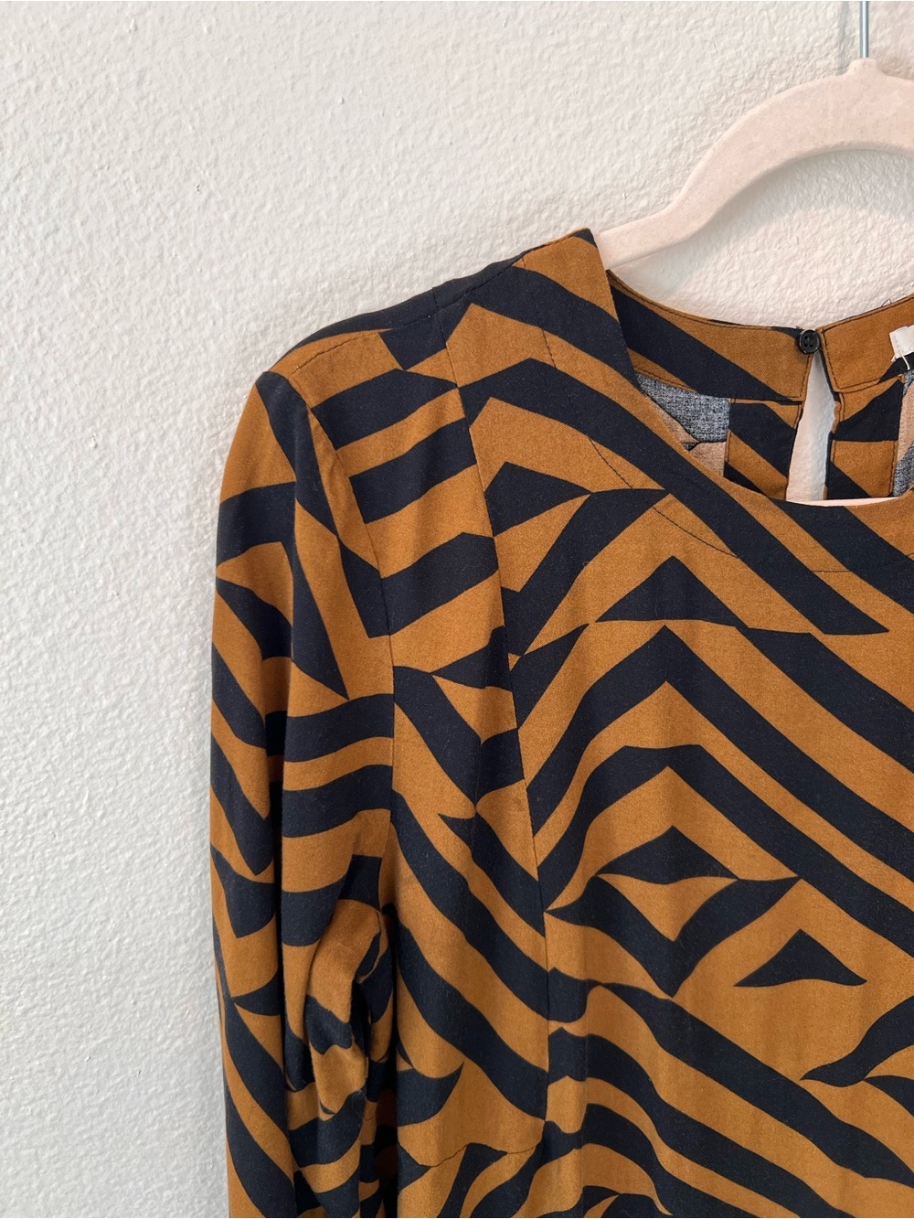 H&M brown and black striped dress
